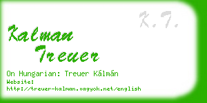 kalman treuer business card